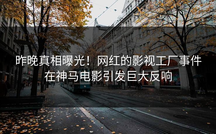 昨晚真相曝光！网红的影视工厂事件在神马电影引发巨大反响