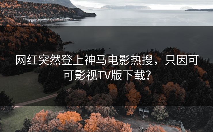 网红突然登上神马电影热搜，只因可可影视TV版下载？