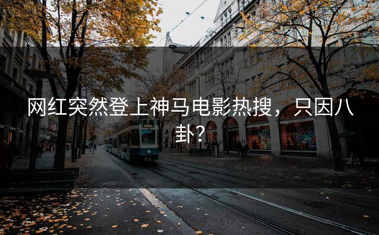网红突然登上神马电影热搜，只因八卦？